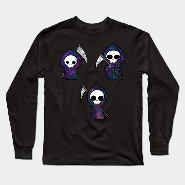 Three Galaxy grim reaper Long Sleeve T-Shirt by Mayarart